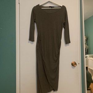 All Saints Olive Midi Dress